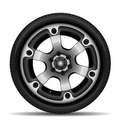 Aluminum Wheel Car Tire For Sport Racing On White