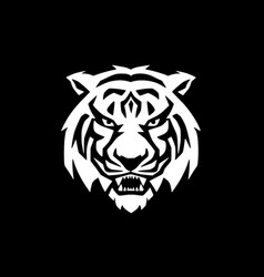 Tiger - Black And White Isolated Icon