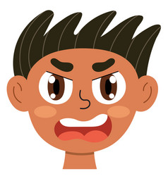 Angry Boy Face Little Annoyed Kid Clipart Mad