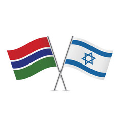 Gambia And Israel Crossed Flags