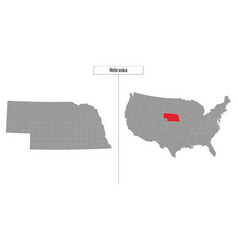 Map Of Nebraska State United States