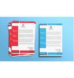 Modern Red Letterhead Layout Template