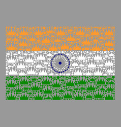 Royalty India Flag - Collage Imperial Objects