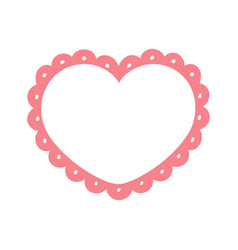 Scalloped Edge Heart Frame Badge Simple Label