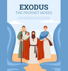 Exodus Banner Or Poster With Moses Splitting