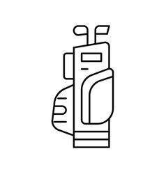 Golf Clubs Bag Line Icon