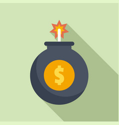 Money Bomb Icon Flat Business Policy