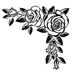 Corner of roses Royalty Free Vector Image - VectorStock