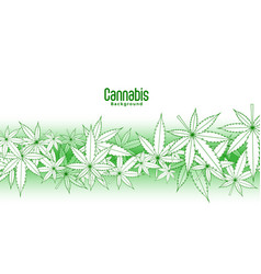 Floating Marijuana Leaves On White Background