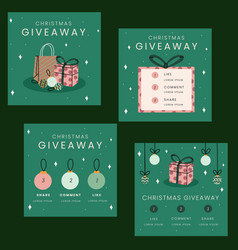 Hand Drawn Flat Christmas Giveaway Banners