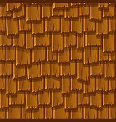 Seamless Pattern Brown Wooden Old Roof