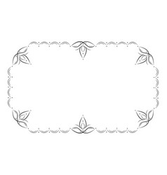 Monochrome Decorative Ornate Frame From Abstract