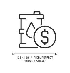 Oil Price Linear Icon