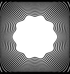 Radial Wavy Lines Frame Pattern