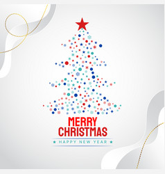 Abstract Christmas Tree On White Background