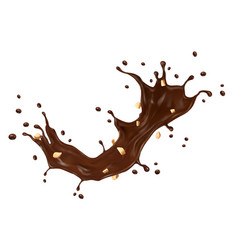 Chocolate And Coffee Milk Splash Crushed Peanuts