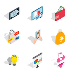 Missy Icons Set Isometric Style