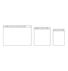 Browser Window Template In Line Design Blank Web