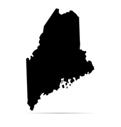 Maine Map Shape United States Of America Flat