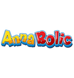 Anna Bolic Logo Text Design