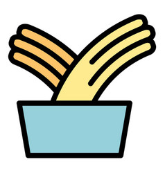 Cute Churro Icon Flat