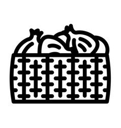 Green Onion Box Line Icon