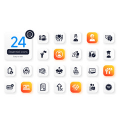 Set Of Business Flat Icons Tips Person And