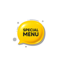 Special Menu Tag Kitchen Food Offer Comic Speech