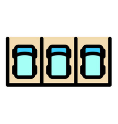 Car Full Parking Icon Flat