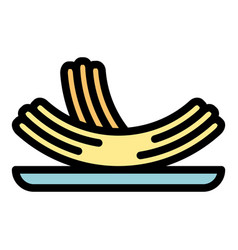 Churro Box Icon Flat