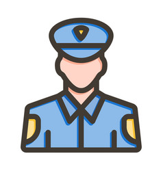 Cop Thick Line Filled Colors Icon For Personal