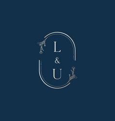 Lu Wedding Invitational Floral Initial Concept