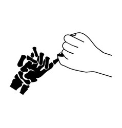 Pinky Swear Promise Hand With Skeleton Hand Icon