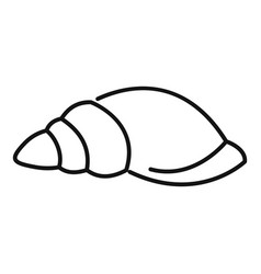 Simple Line Art Icon Of A Snail Shell Crawling