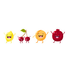 Cute Smiling Fruit Character With Arms And Legs