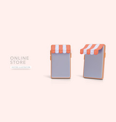 Online Store Concept With 3d Realistic Phone