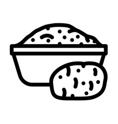 Starch Potato Line Icon