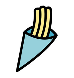 Churro Cafe Icon Flat