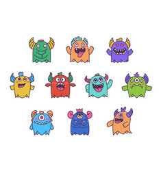 Cute Kawaii Monster Cartoon Scary Funny Character