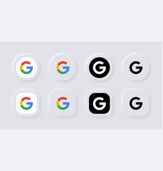 Neumorphic Google Logo - Neumorphism Buttons