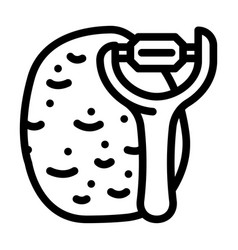 Potato Peeler Line Icon