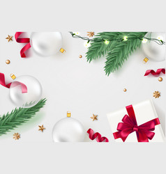 Christmas Flat Lay Background With Copy Space 3d