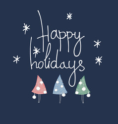 Happy Holidays Greeting Card In Modern Style