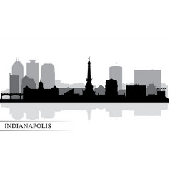 Indianapolis City Skyline Silhouette Background