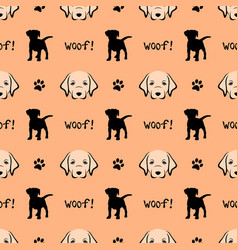 Seamless Pattern Made Up Of Cute Labradors