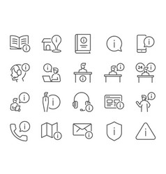 Information Line Icon Set