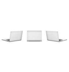 Laptop Backside Mockup Isolated On White