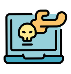 Laptop Support Icon Flat