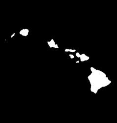 Hawaii Map Shape United States Of America Flat