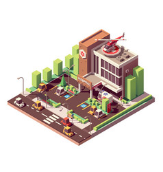 Isometric Hospital Building